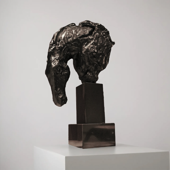 Modern abstract equine art piece